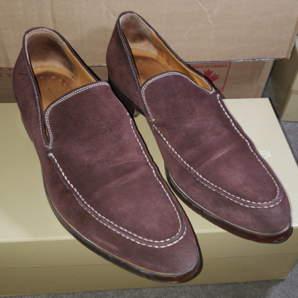 SERGIO ROSSI PELLE CROSTA SOFTY MOKA SIZE 8.5